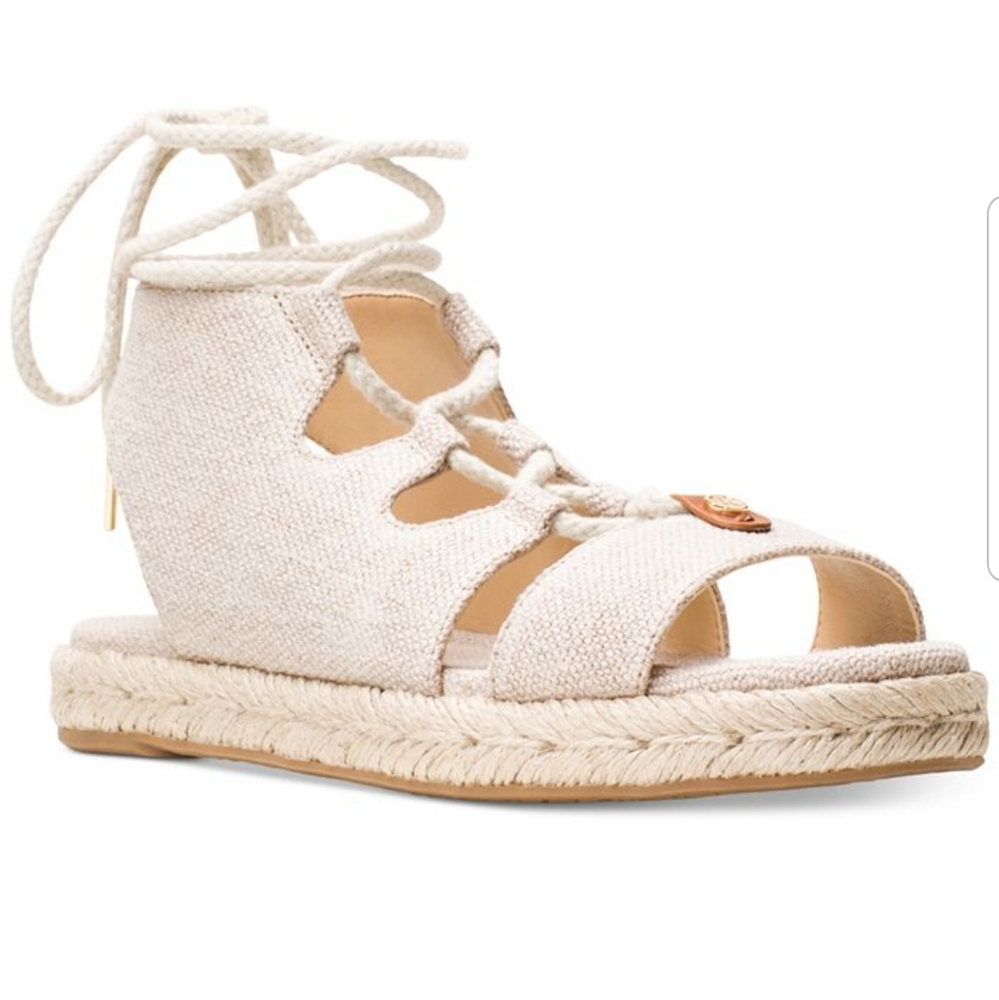 Michael Kors McKenna Espadrilles Lace Up Gladiator Sandals